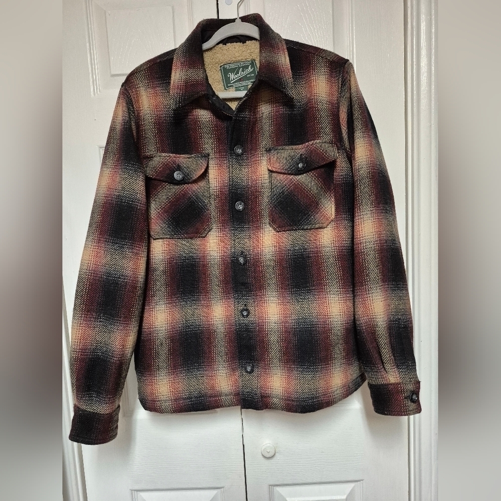 Woolrich Men's Plaid Jacket - Black and Red
